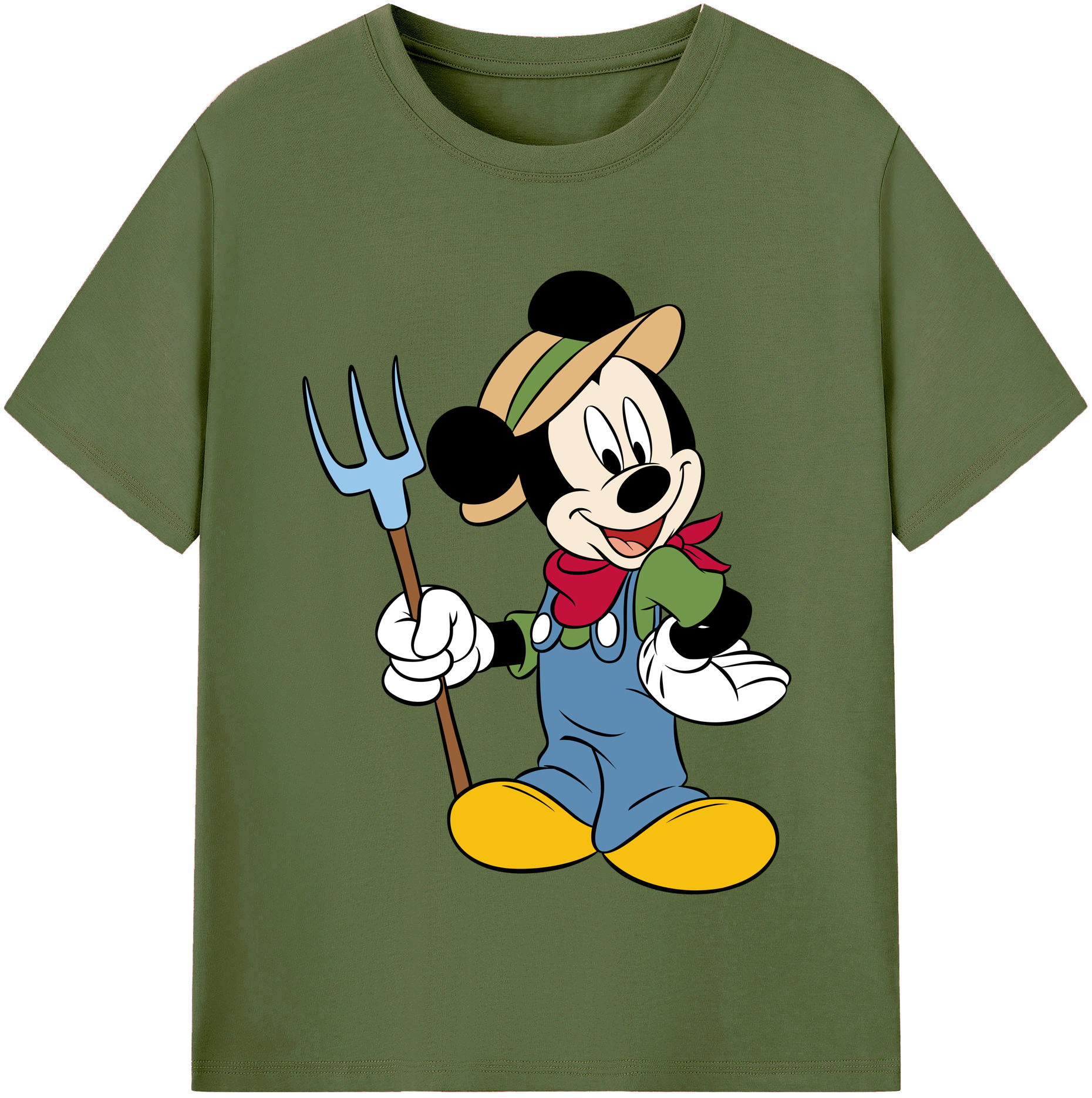 （画像用） ミッキーマウス Mickey Mouse 綿100％半袖Tシャツ（フロントプリント）